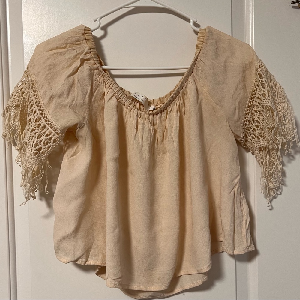 ASTR Boho Fringe Crop Top